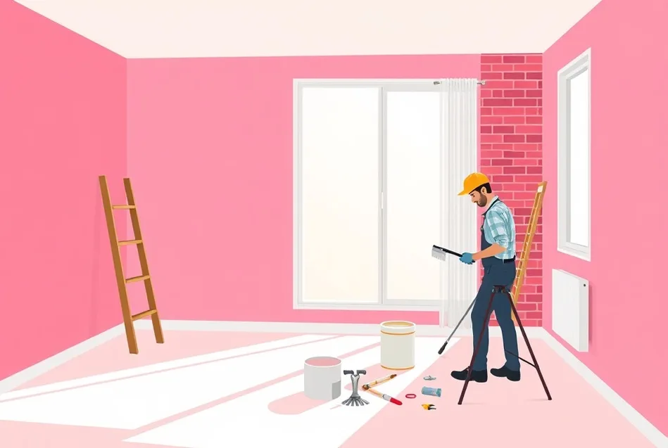 Intérieur rénové après travaux de peinture à Savigny-le-Temple